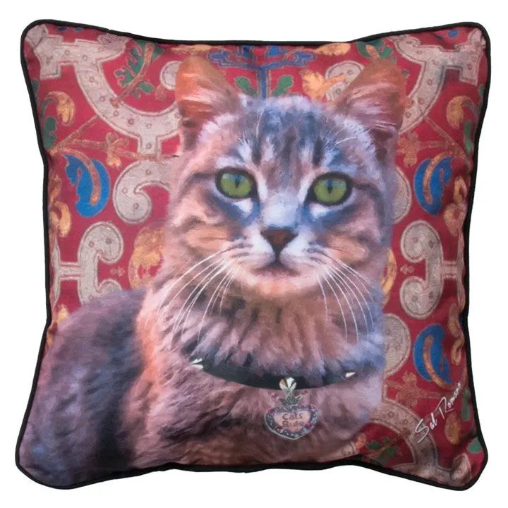 Cats Rule Tabby Pillow