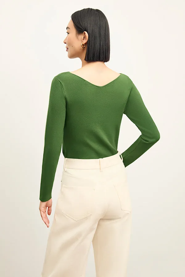 Celeste Top - Eco 365Knit :: Basil