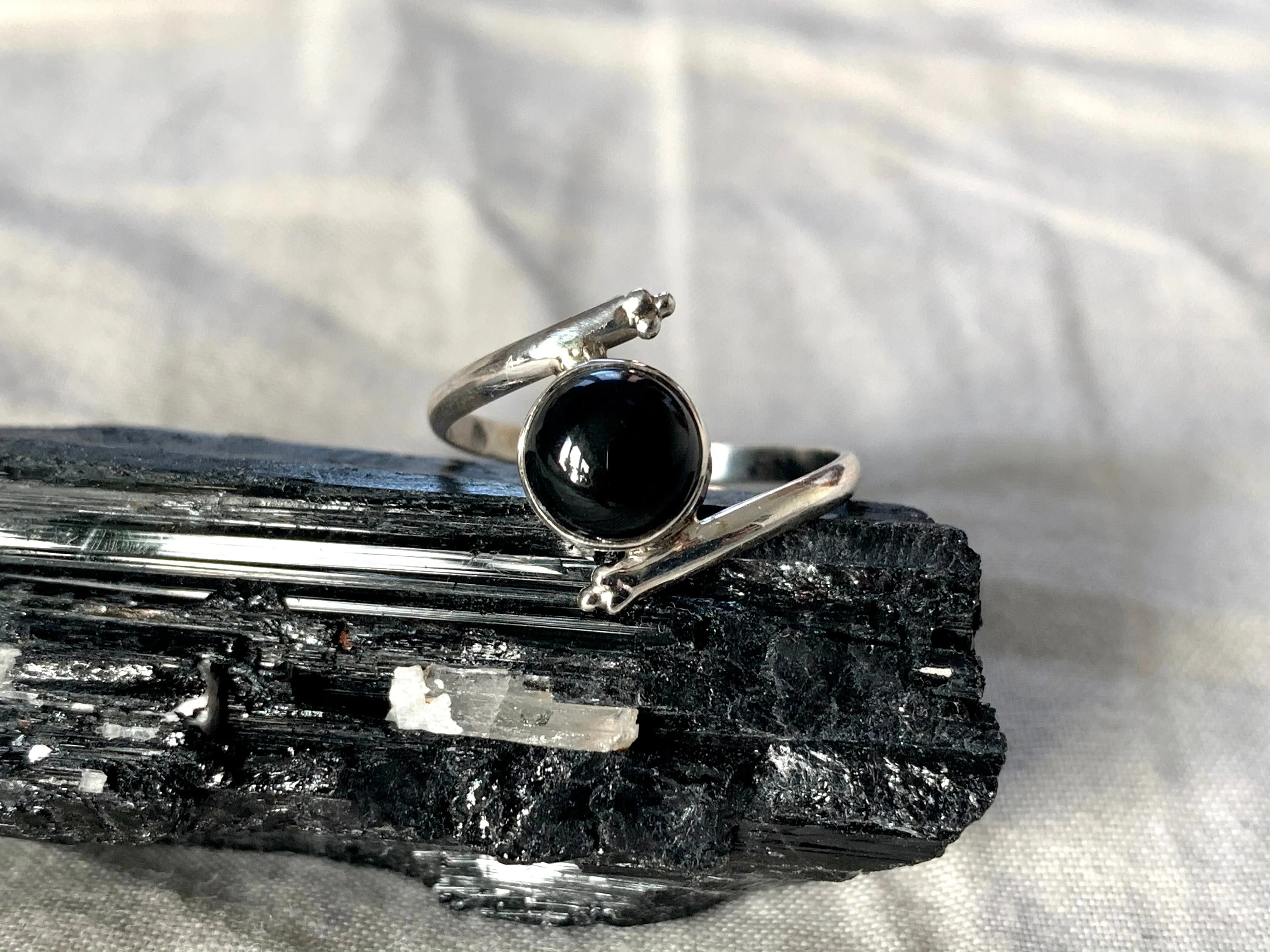 Chalcedony / Carnelian / Black Onyx Callie Ring