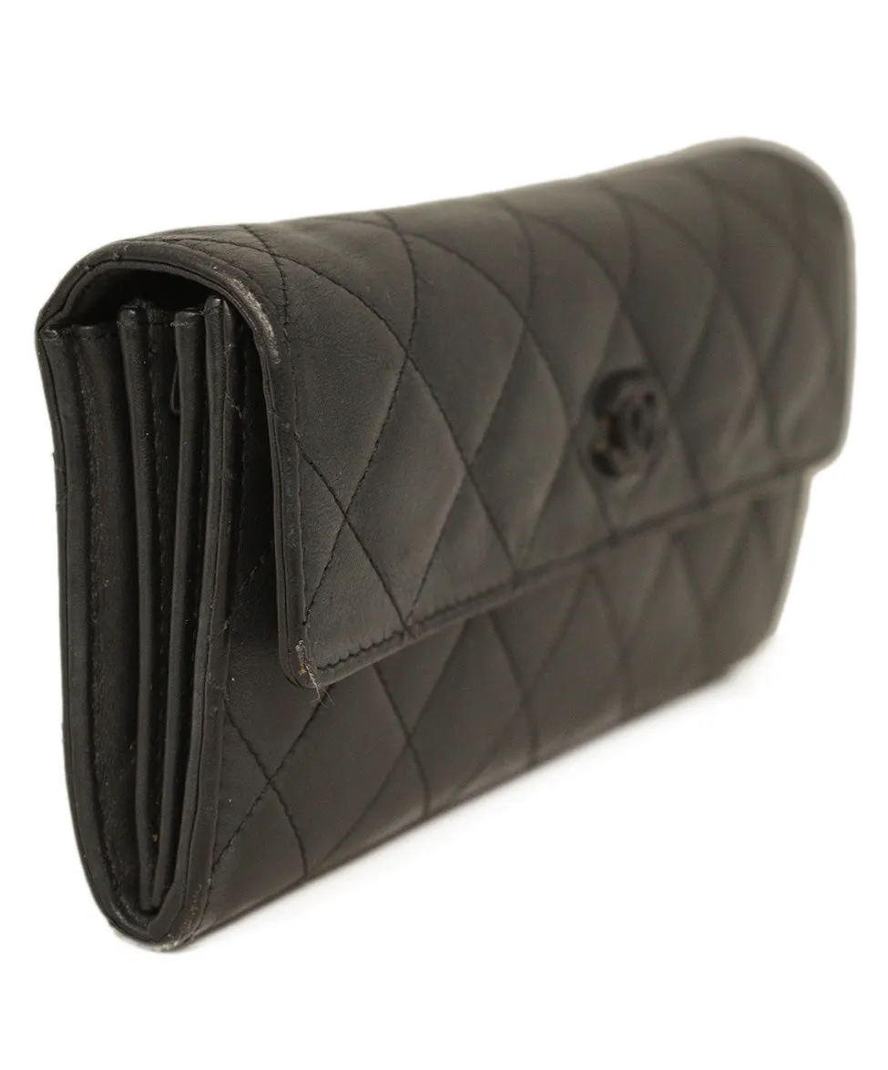 Chanel Black Leather Wallet