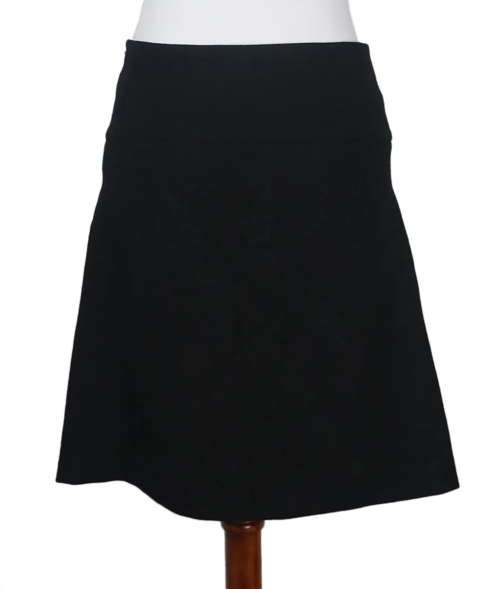 Chanel Black Wool Skirt sz 2