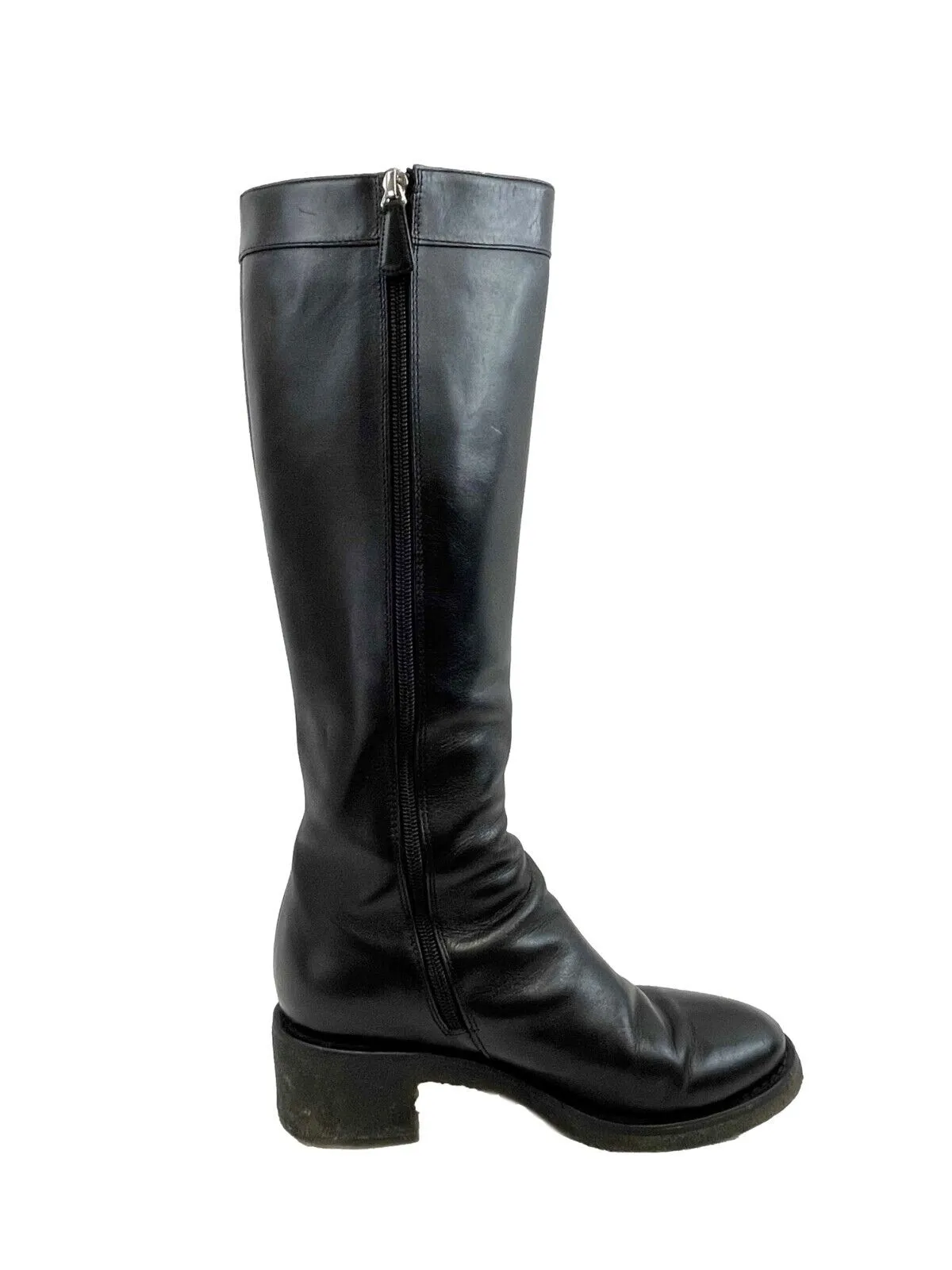 Chanel Calfskin Leather CC Turnlock High Boots Black - 38.5 US 8.5