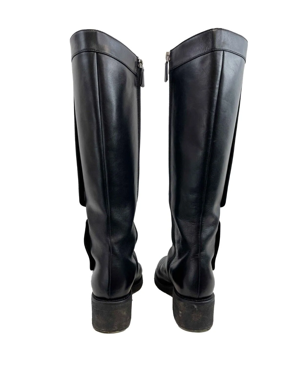 Chanel Calfskin Leather CC Turnlock High Boots Black - 38.5 US 8.5