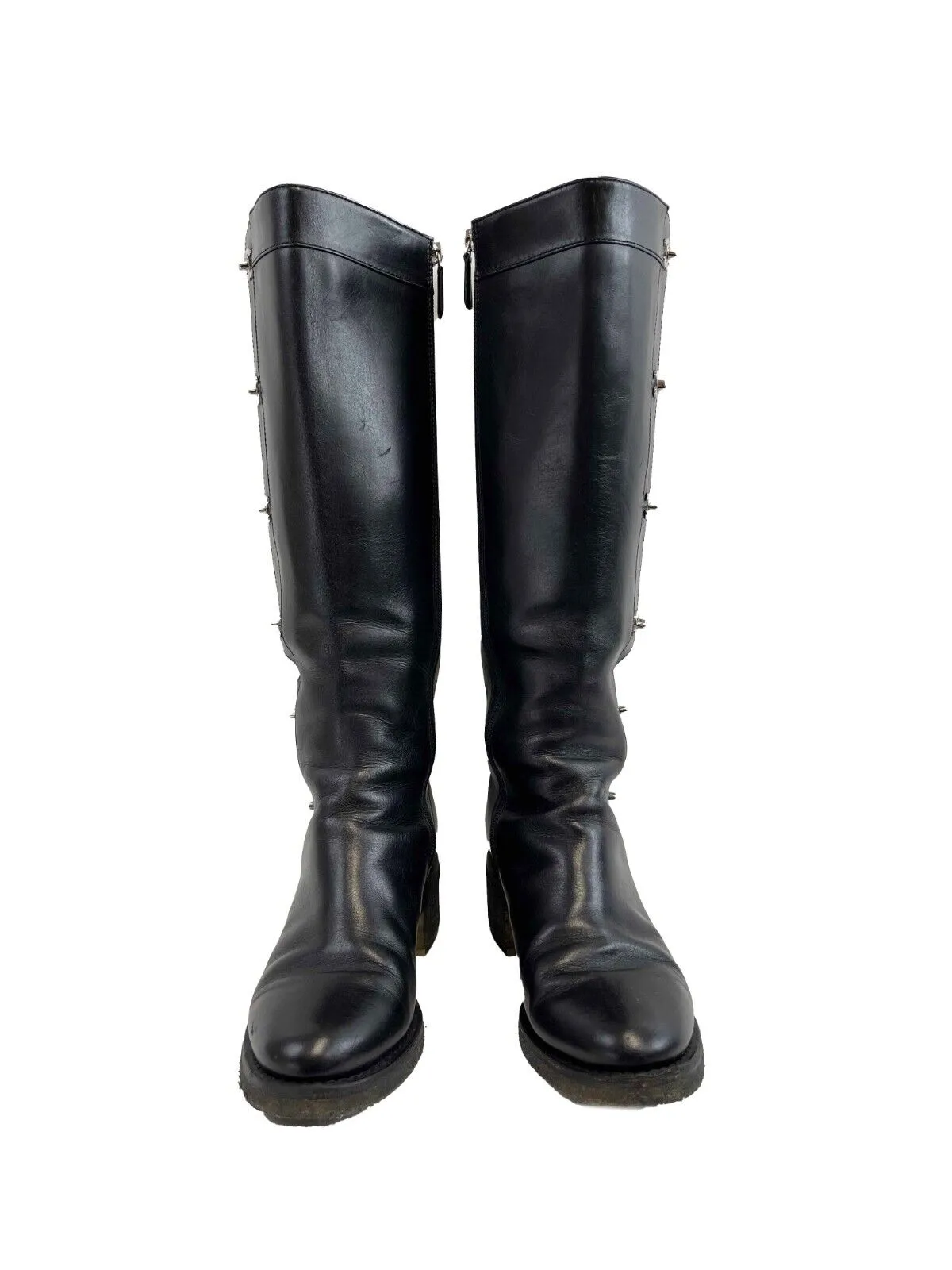 Chanel Calfskin Leather CC Turnlock High Boots Black - 38.5 US 8.5