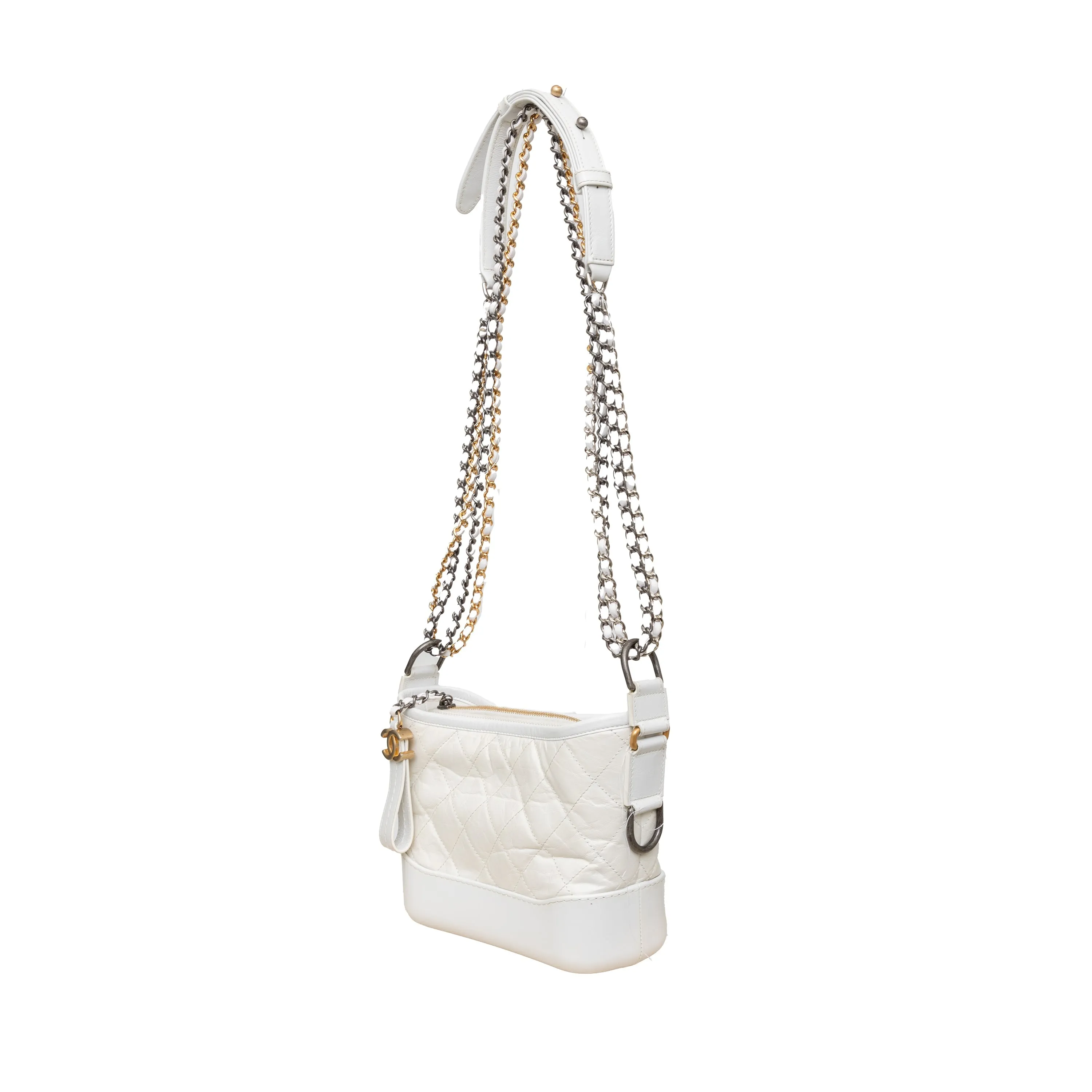 Chanel Quilted Leather Gabrielle Hobo Bag - '10s