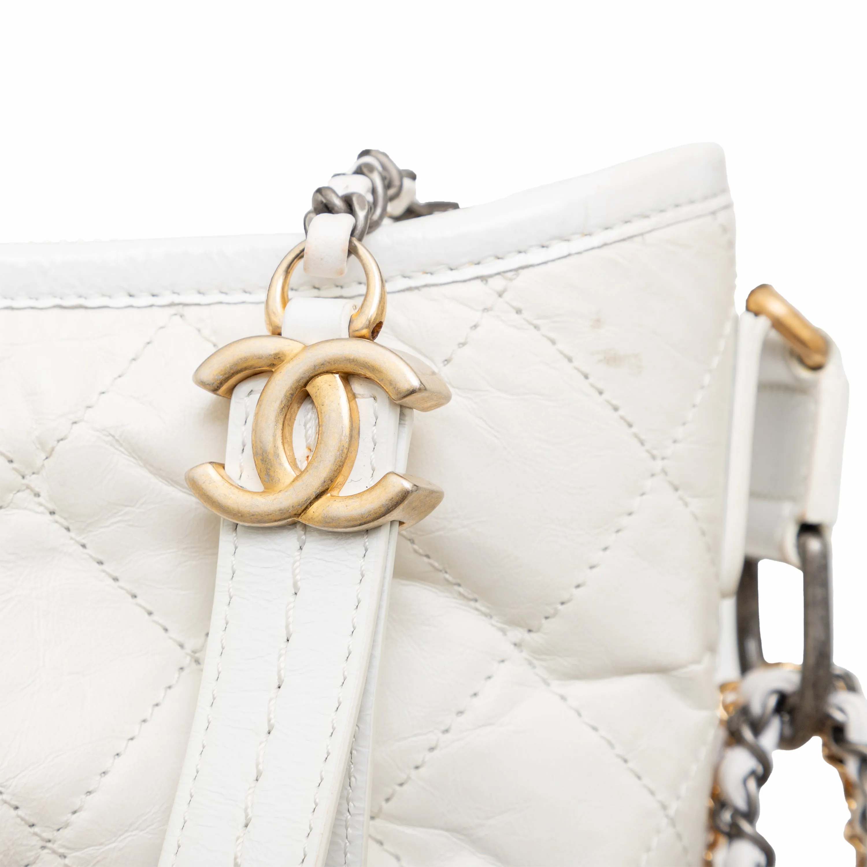 Chanel Quilted Leather Gabrielle Hobo Bag - '10s