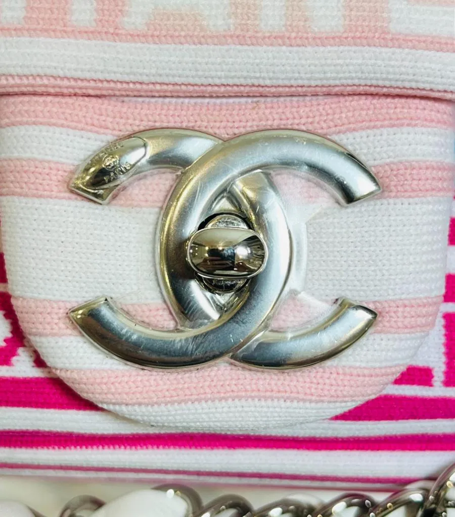 Chanel Venise Biarritz Canvas Flap  Bag