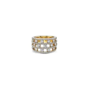 CHARLES KRYPELL Diamond Air Triple Row Ring