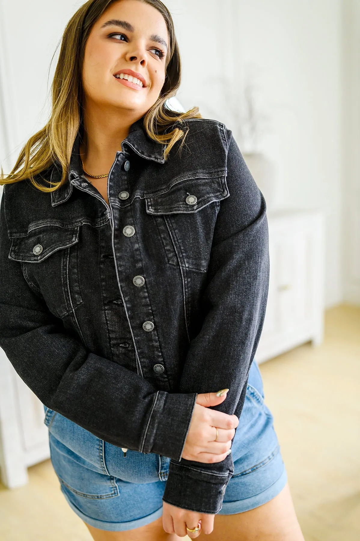 Charlie Cropped Judy Blue Denim Jacket