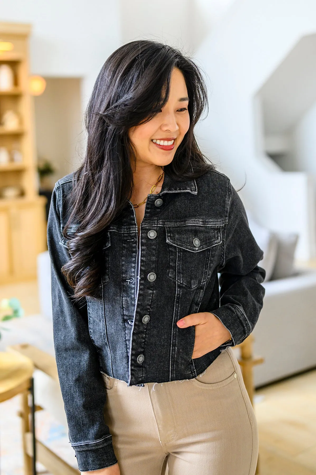 Charlie Cropped Judy Blue Denim Jacket