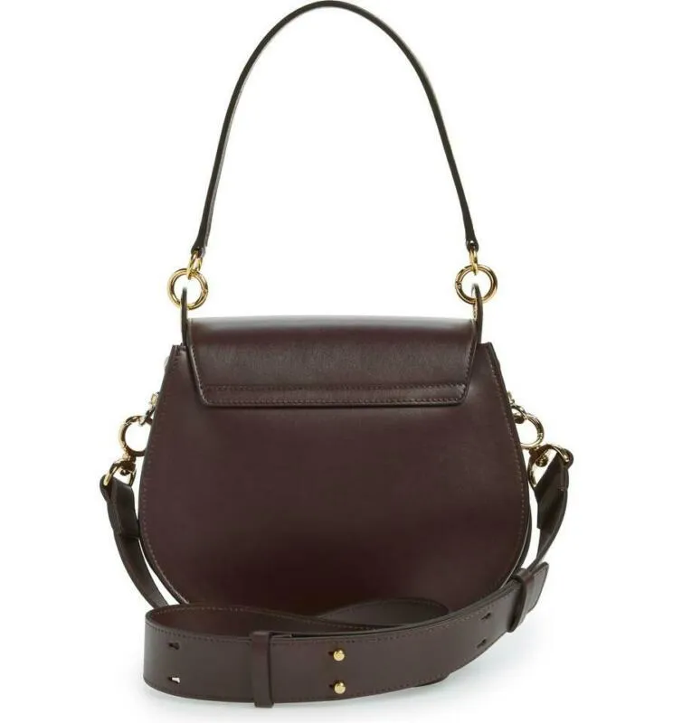 Chloé Medium Tess Calfskin Brown Leather Shoulder Bag