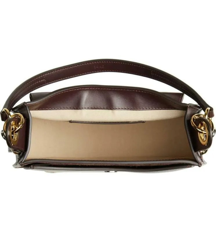 Chloé Medium Tess Calfskin Brown Leather Shoulder Bag