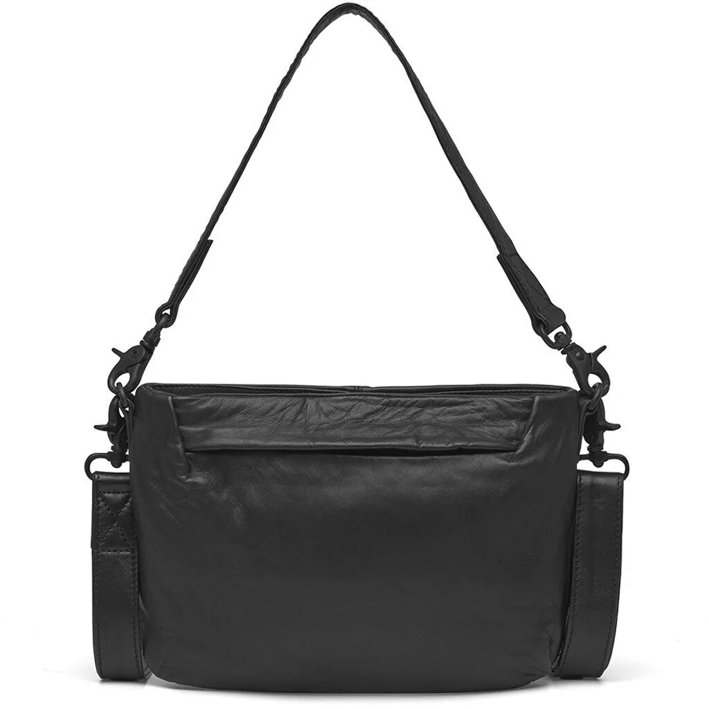 Classic crossover bag in soft leather quality / 16280 - Black / Black