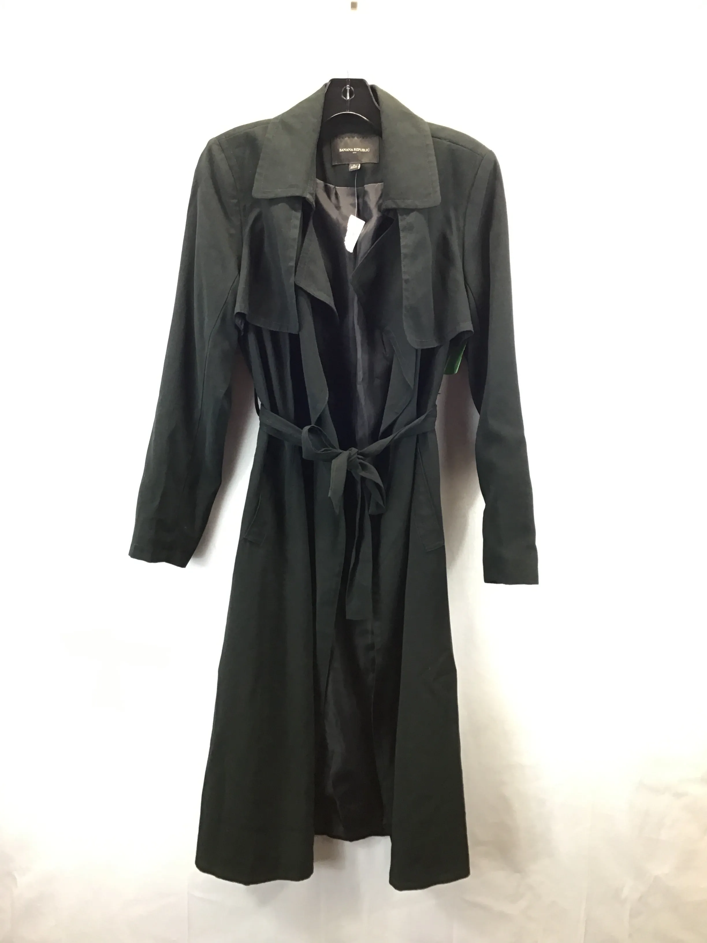 Coat Trench Coat By Banana Republic In Black, Size: S