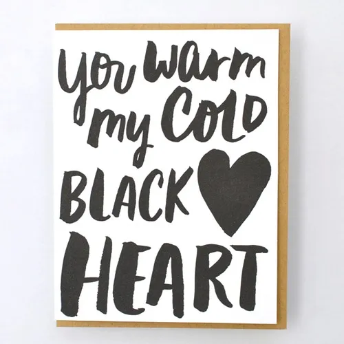 Cold Black Heart Card