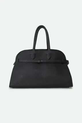 COQUETTE ITALIAN LEATHER HANDBAG IN BLACK