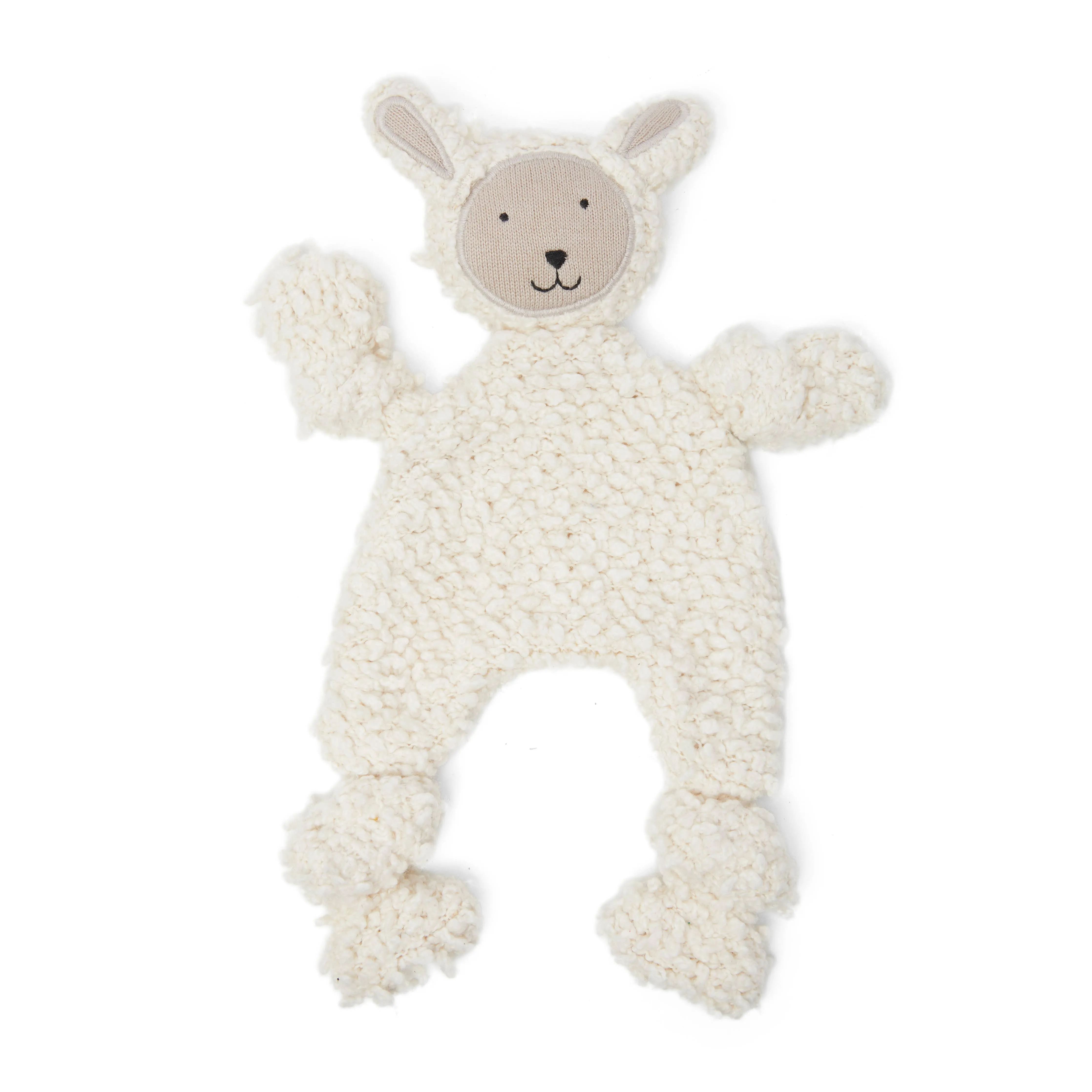 Cotton Knit Baby Comforter Cuddle Cloth: Sheep - Sophie Home