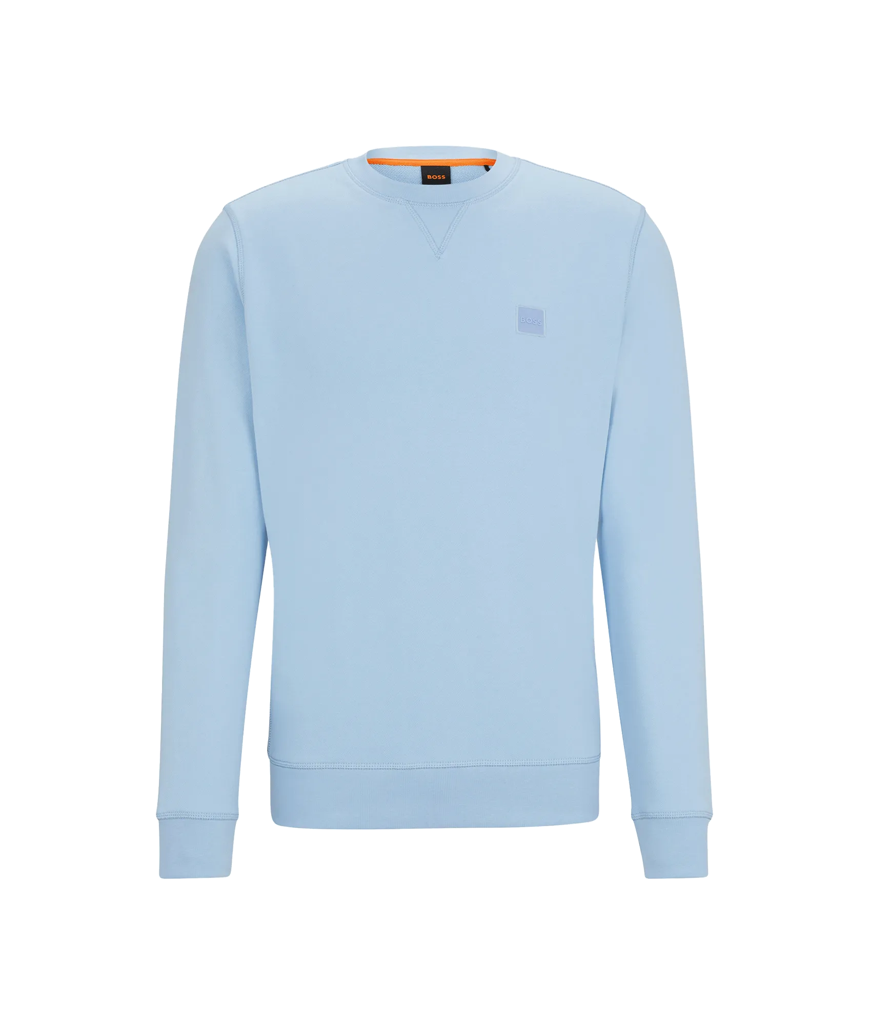 Cotton-terry Relaxed-fit Sweatshirt With Logo Patch - Blue