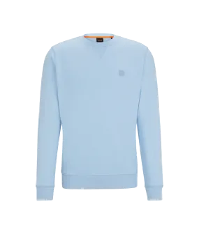 Cotton-terry Relaxed-fit Sweatshirt With Logo Patch - Blue