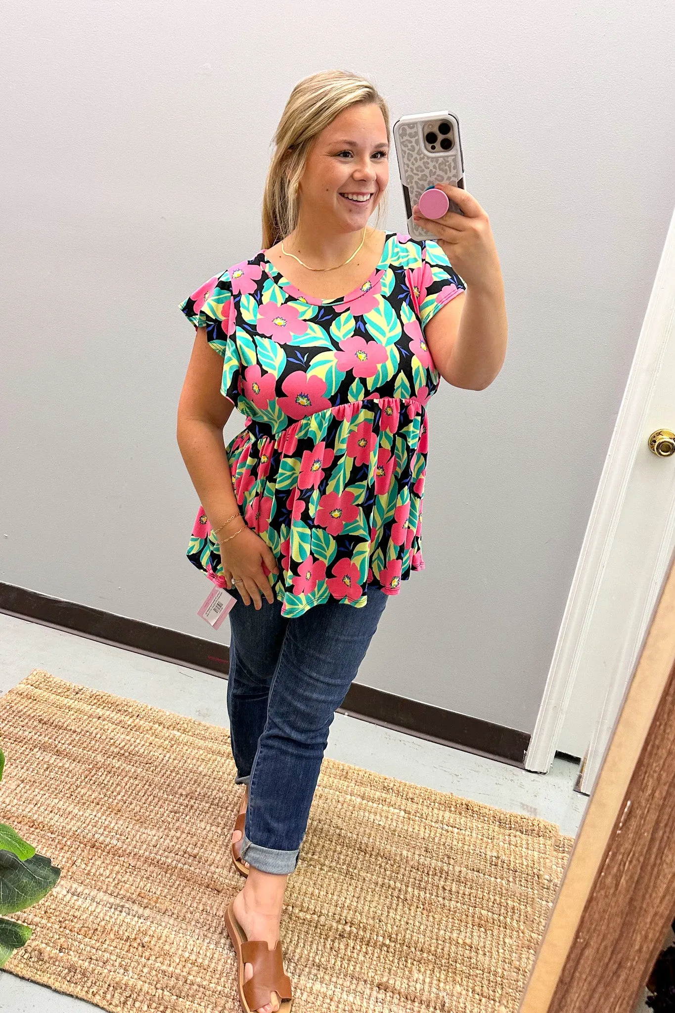 Counting The Blooms Floral Babydoll Top