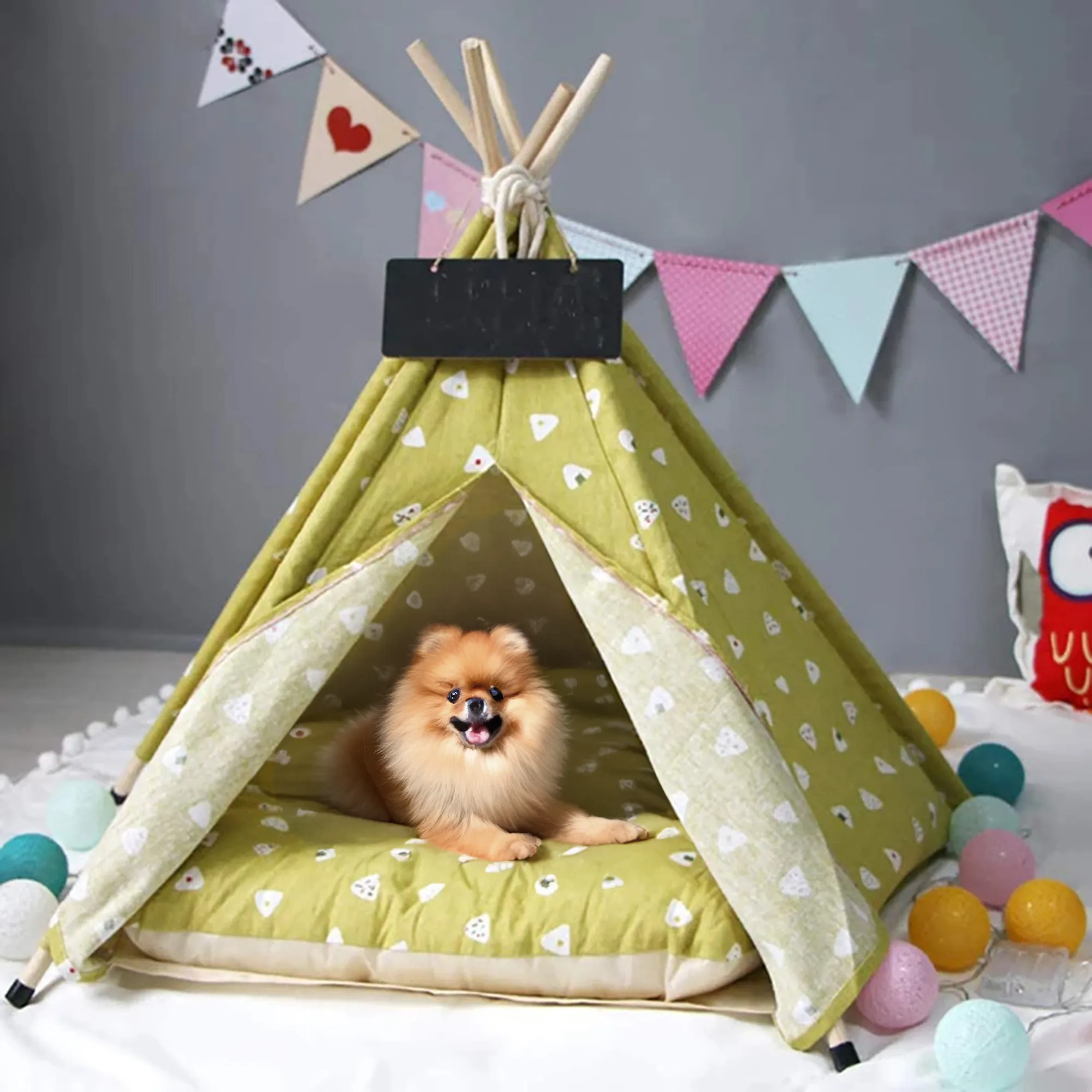 Cozy Pet Teepee Tent For Cats & Dogs