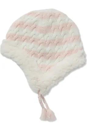 Cozy Pink Sherpa Pilot Hat for Babies