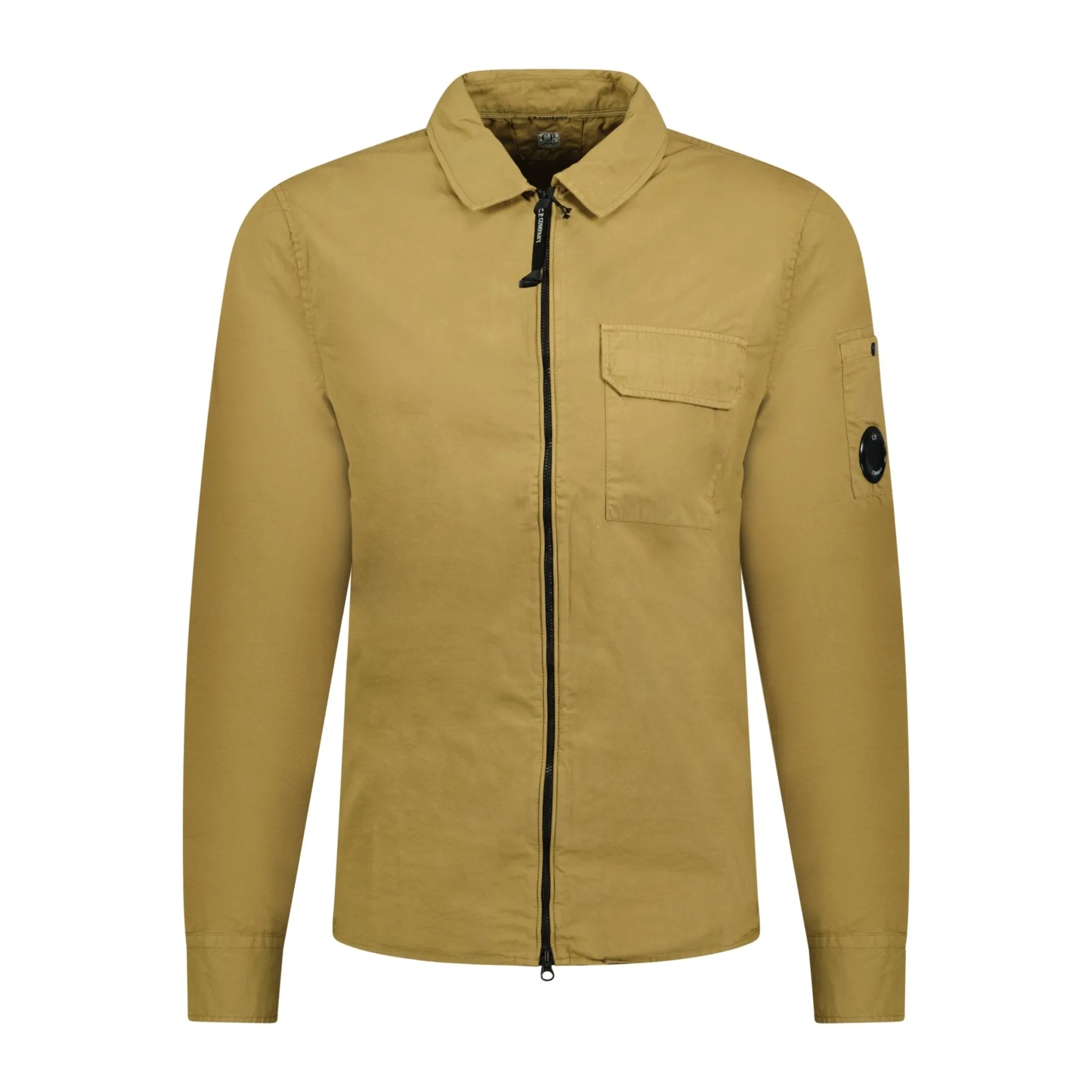 CP COMPANY Cotton Lens Overshirt Jacket Sand