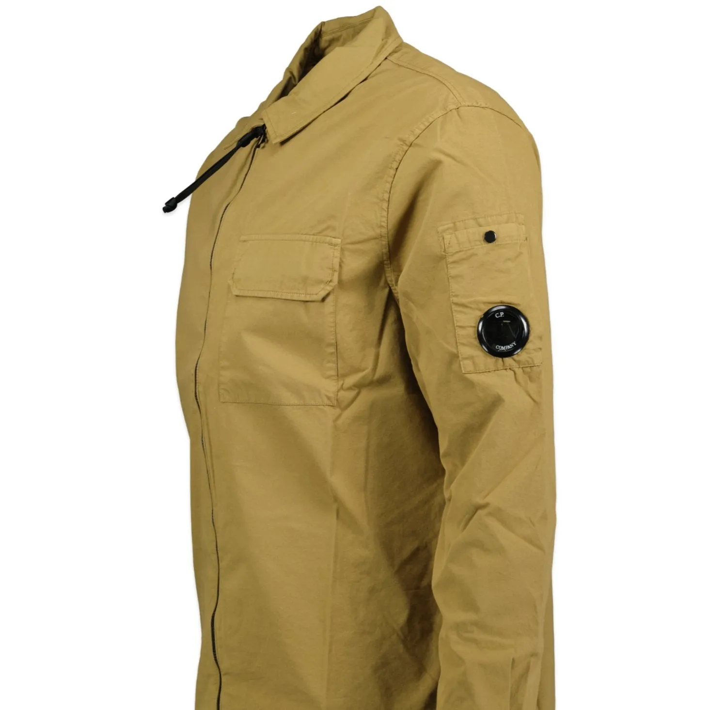 CP COMPANY Cotton Lens Overshirt Jacket Sand