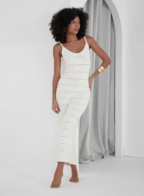 Cream Knit Cami Maxi Dress- Lucca