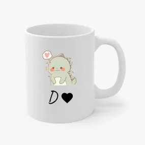 Custom Initial Cute Dino Mug "B"