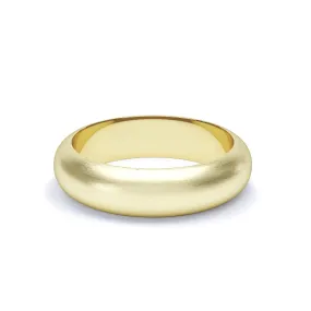 - D Shape Profile Satin Polish Wedding Ring 9k Yellow Gold