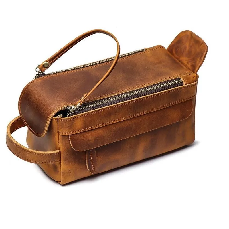 Dado Leather Handmade Leather Toiletry Bag / Dopp Kit