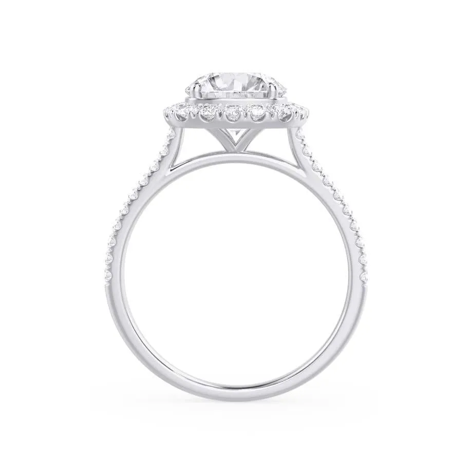 DARLEY - Elongated Cushion Lab Diamond 18k White Gold Halo