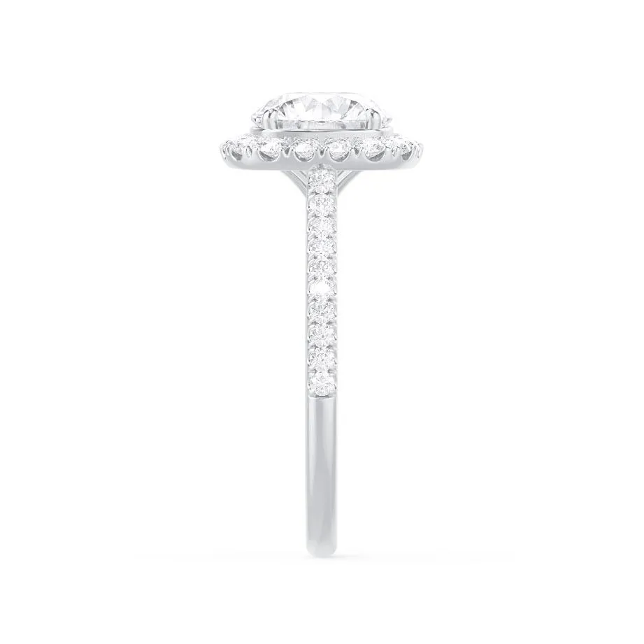 DARLEY - Elongated Cushion Lab Diamond 18k White Gold Halo