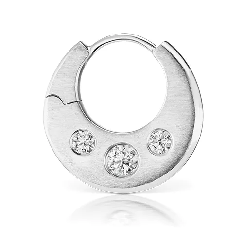 Diamond Crescent Reversible Clicker Ring by Maria Tash in White Gold