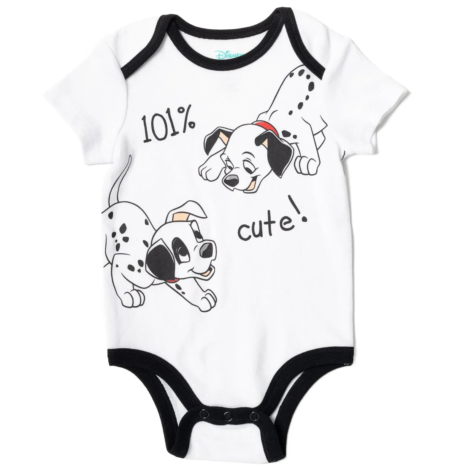 Disney 101 Dalmatians Patch Bodysuit Pants and Hat 3 Piece Outfit Set