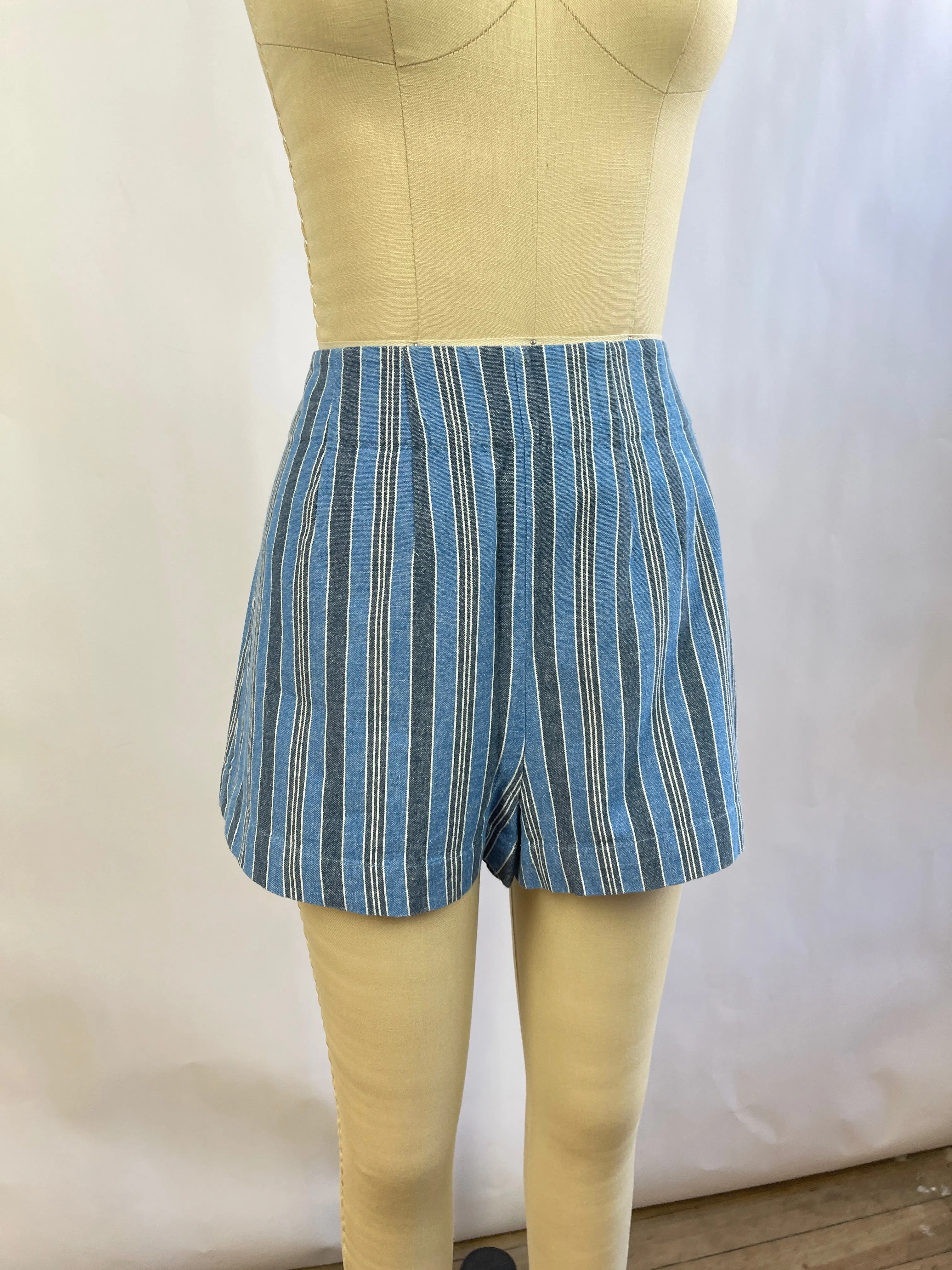 Doen Blue Striped Shorts (M/8)