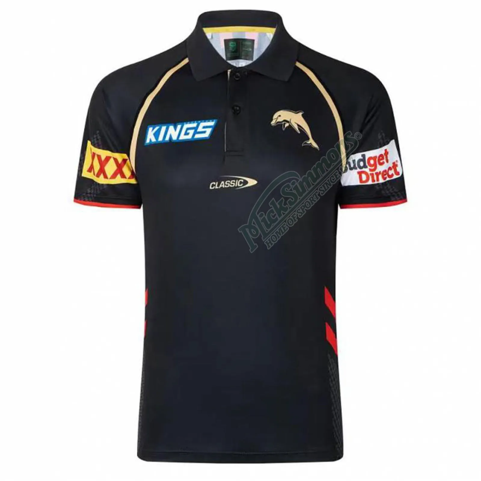 Dolphins 2023 Men's Media Polo Shirt NRL Rugby League by Classic