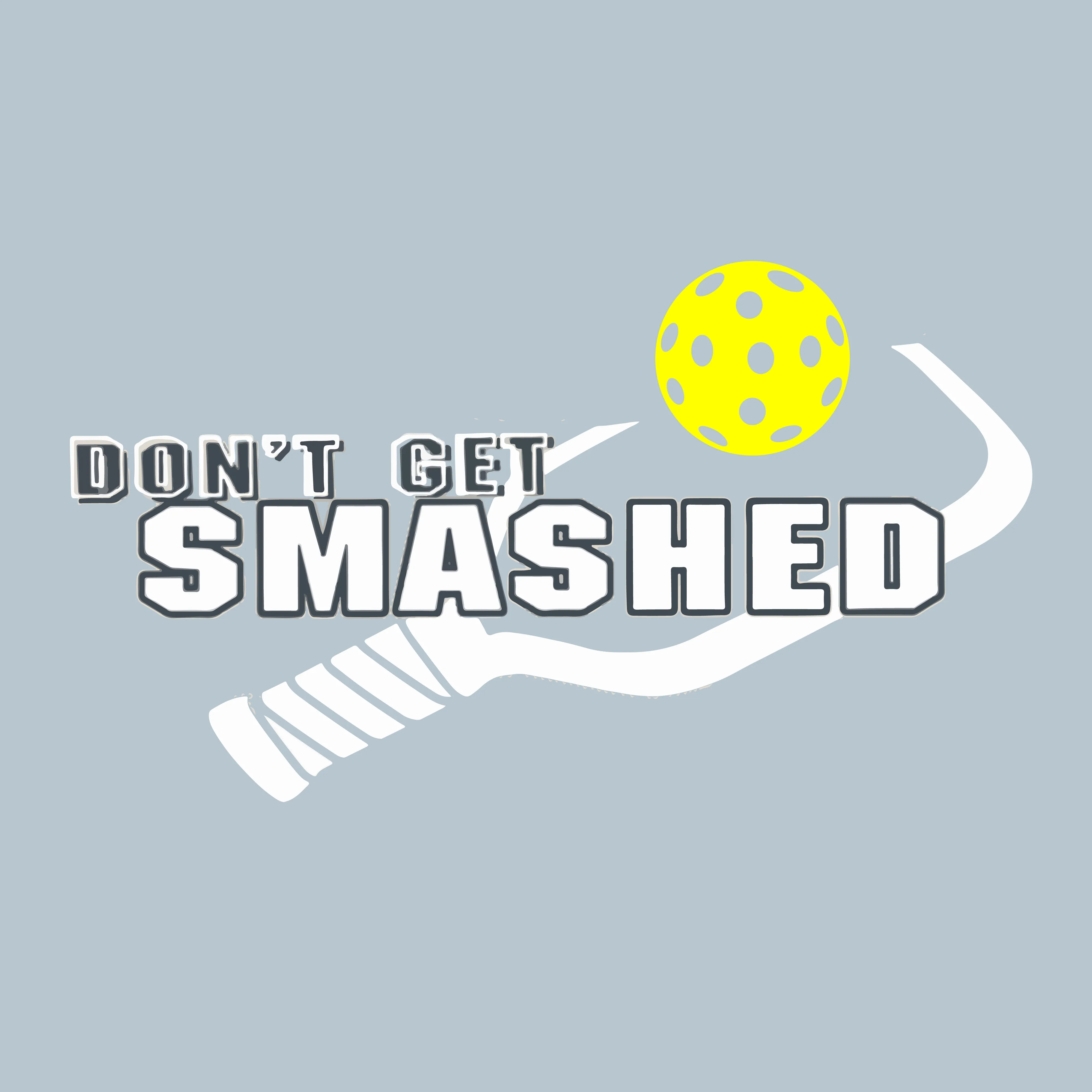 Don't Get Smashed With Pickleballs (Cyan Orange Pink) Customizable | Men's Long Sleeve Athletic Shirt | 100% Polyester