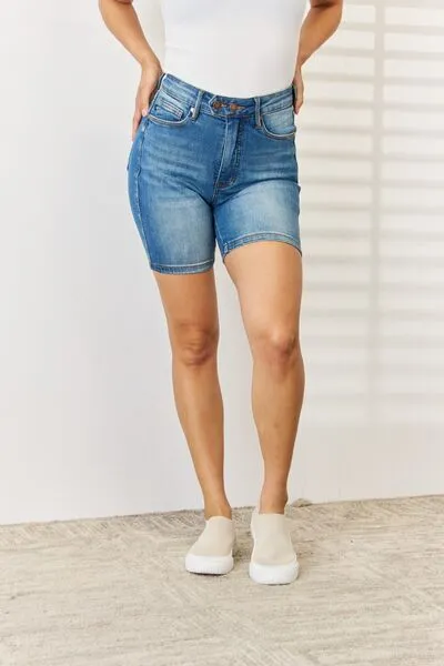 Double Trouble Tummy Control  Bermuda Shorts By Judy Blue