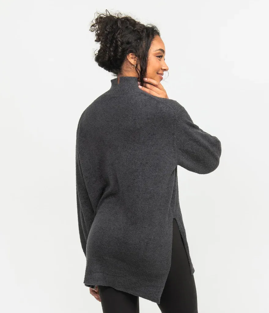 Dreamluxe Notched Turtleneck Sweater