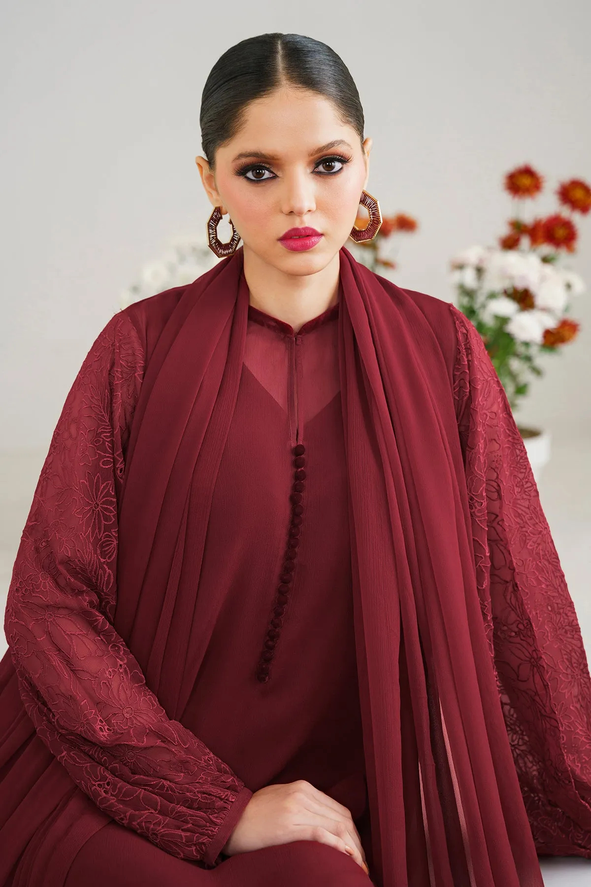 EMBROIDERED CHIFFON PR-903