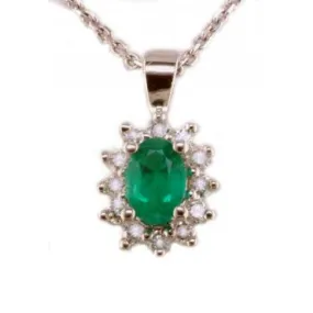 Emerald and Diamond pendant