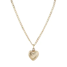 Etched Helium Heart Charm