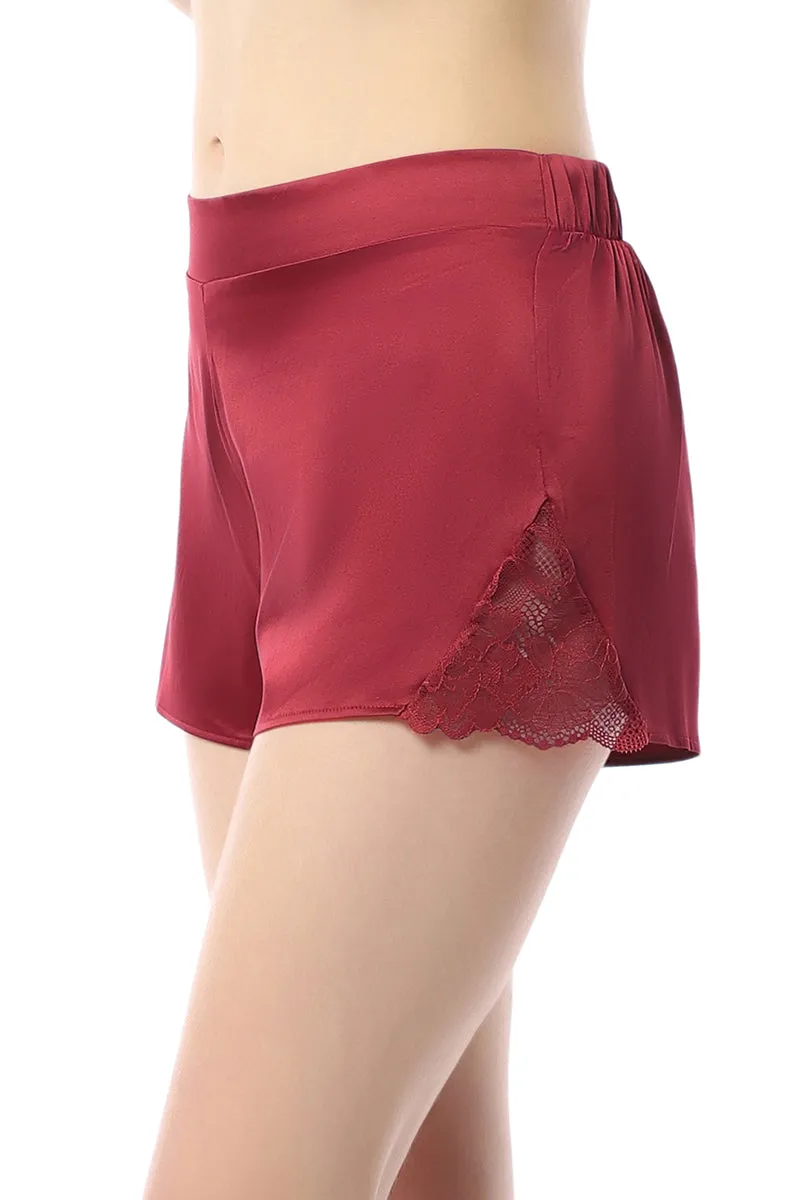 Eternal Bliss Satin Shorts - Rio Red