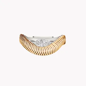 Feelings Gold Chain & Marquise Diamond Ring