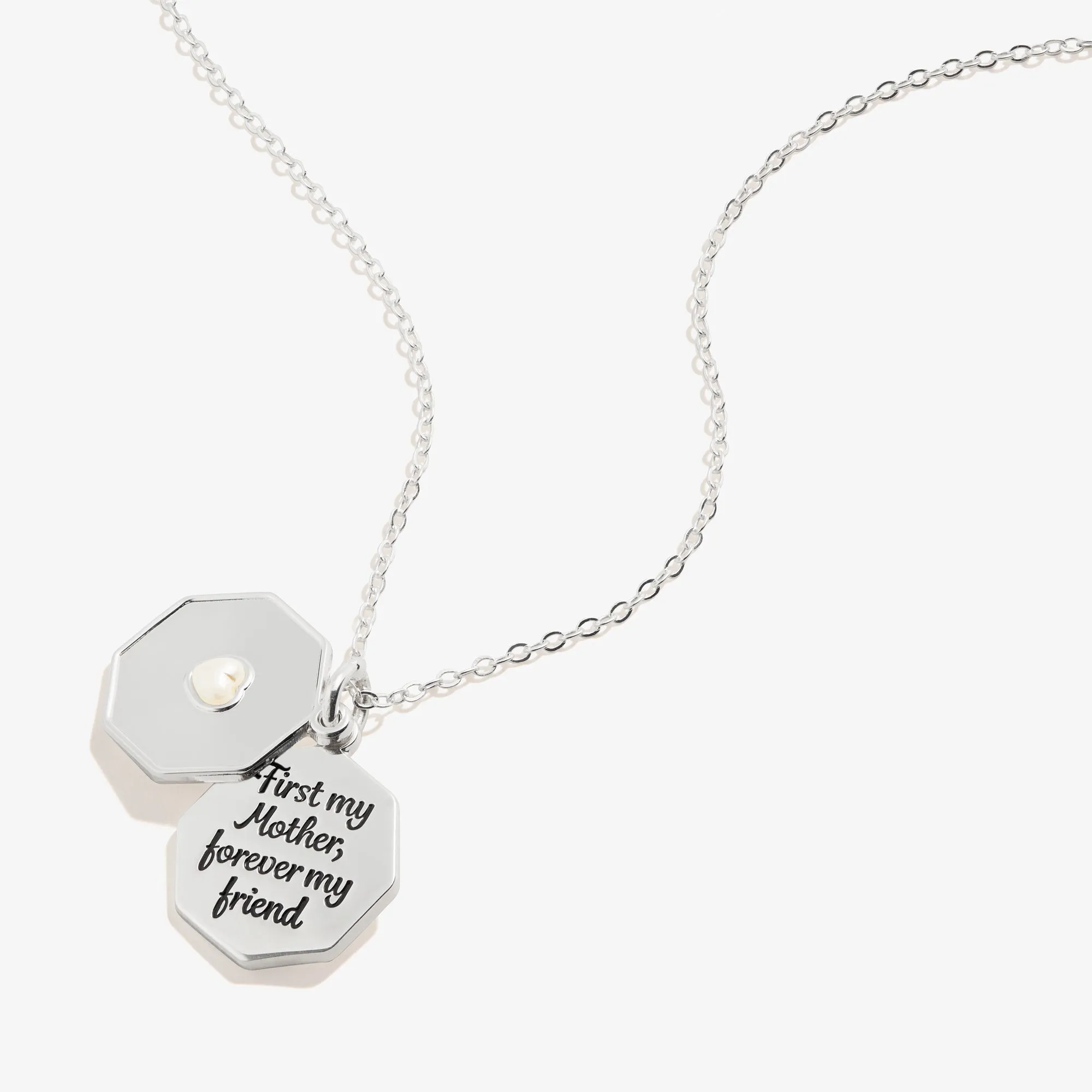 'First My Mother, Forever My Friend' Slider Charm Necklace