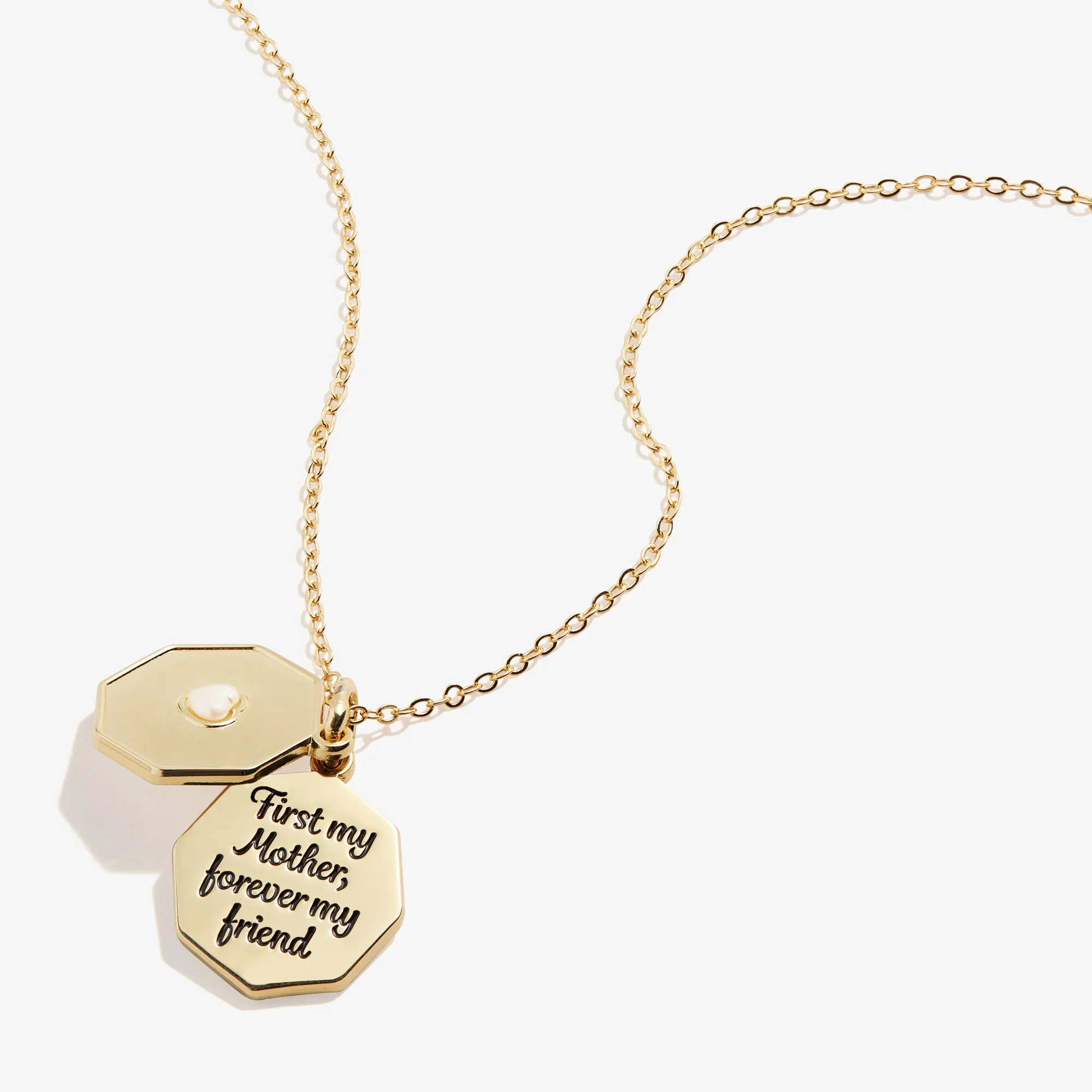 'First My Mother, Forever My Friend' Slider Charm Necklace