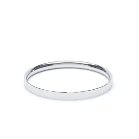 - Flat Court Profile Plain Wedding Ring Platinum