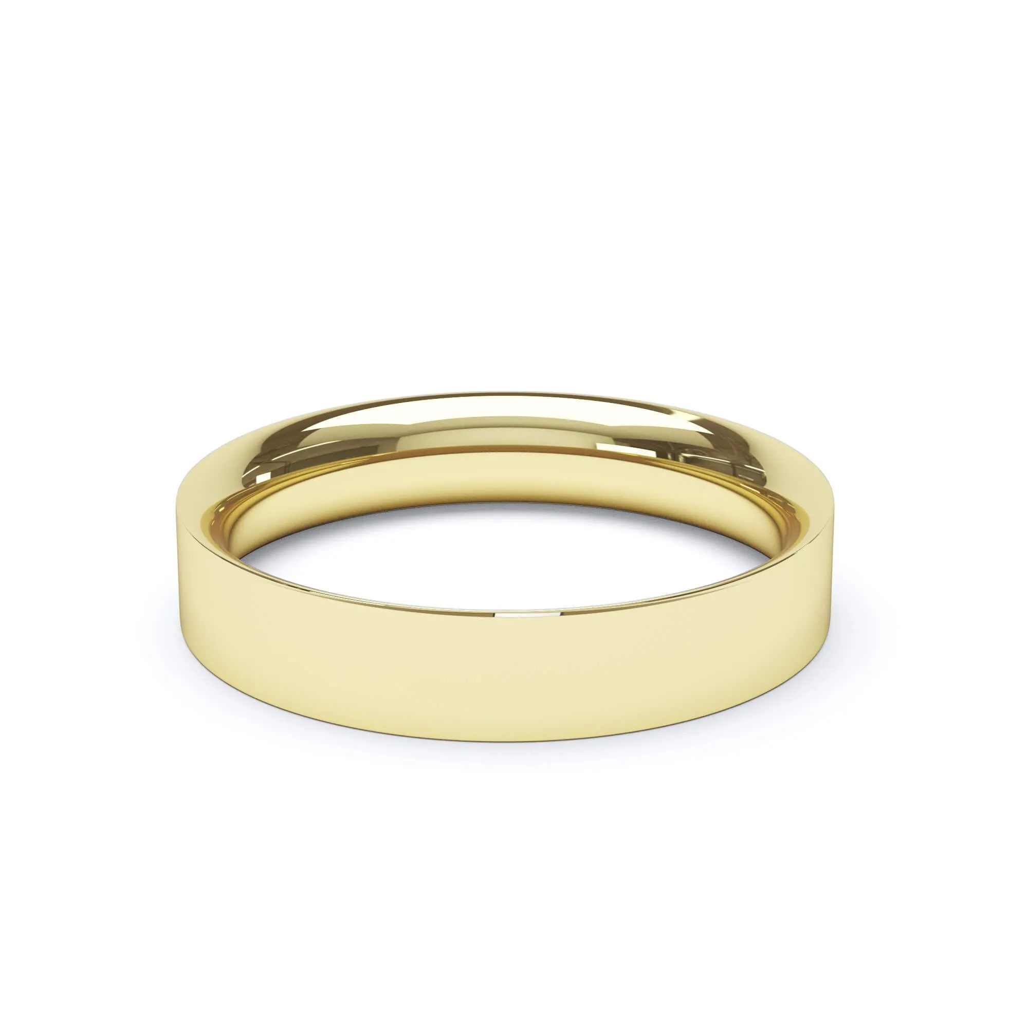 - Flat Court Profile Wedding Ring 9k Yellow Gold